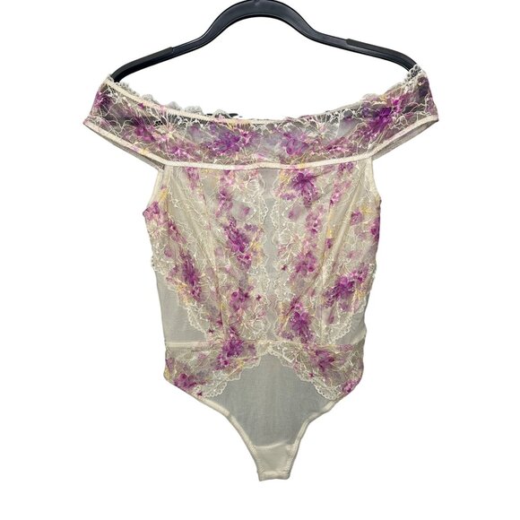 Free People Intimately Spring Soiree Printed Bodysuit Size Medium - Picture 2 of 10